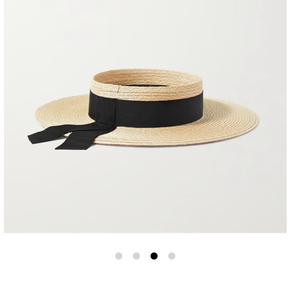 Eugenia Kim hat new no tags: Lettie grosgrain trimmed hemp blend visor - Picture 10 of 14